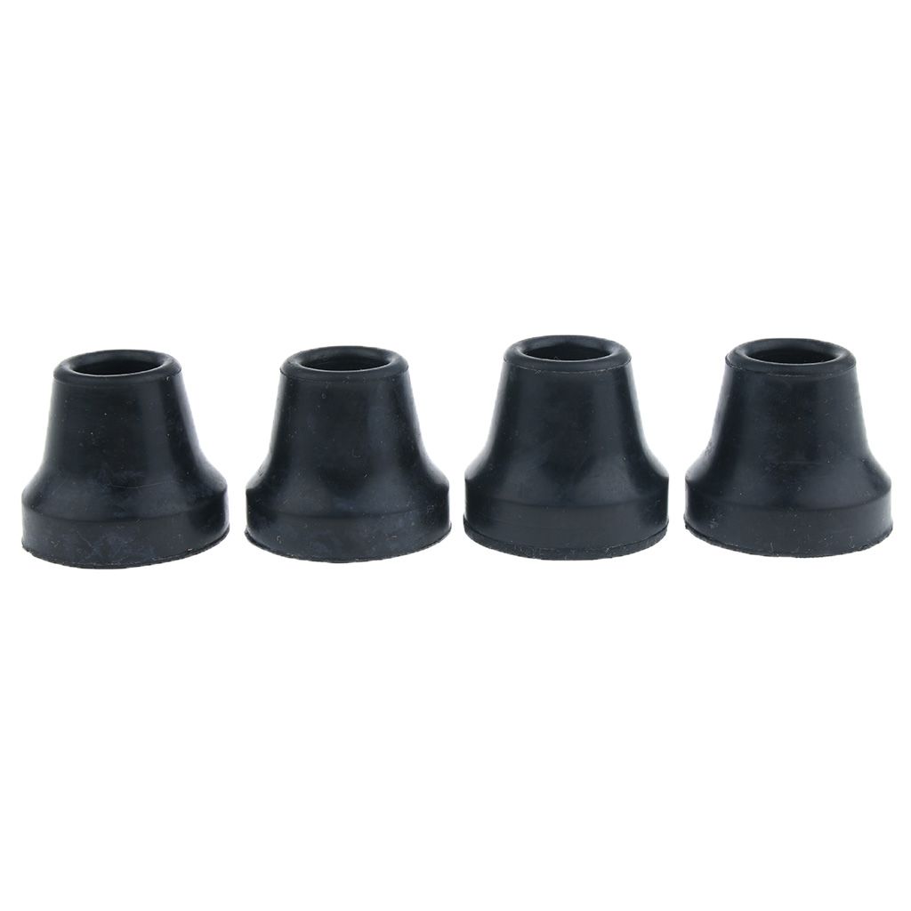 4x Skid Resistant Replacement Rubber Tips For Cane Crutches Walking Hiking Sticks Hiking Sticks 5/8 inches