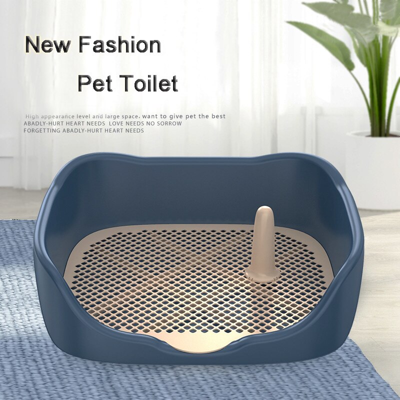 Toilette Portable en plastique Double couche pour chien, tapis d'entraînement pour chiot chat, toilette pour petit Animal, nettoyage des animaux domestiques, fournitures d'intérieur