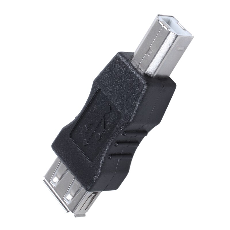 USB drucker Adapter typ A weiblich-typ B männlich schwarz silber Tonne