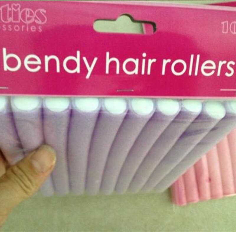 50pcs/lot Curler Makers Soft foam hair rollers bendy hair sticks random colors Twist Curls DIY Styling Hair Bendy Curly Roller
