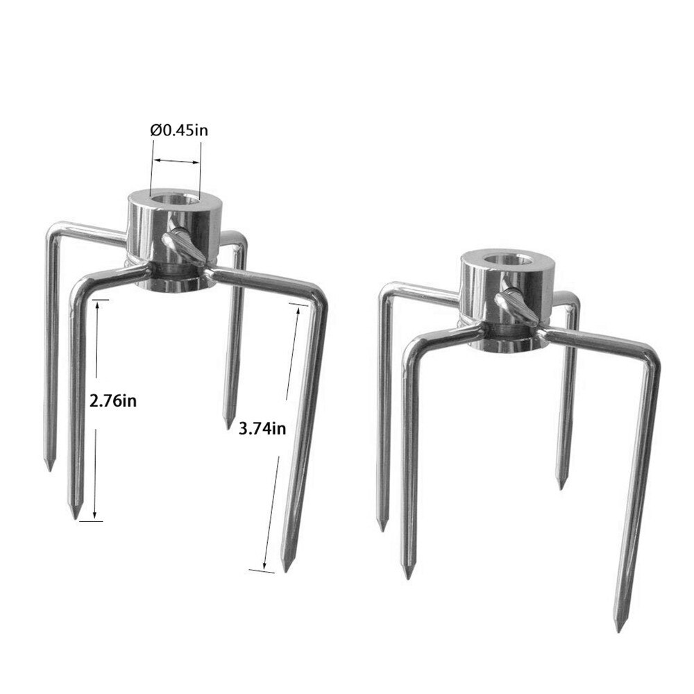 VOGVIGO 2 pièces/ensemble rôtissoire BBQ fourchettes inox broche BBQ fourchettes charbon de bois poulet Grill rôtissoire viande fourchette BBQ outil