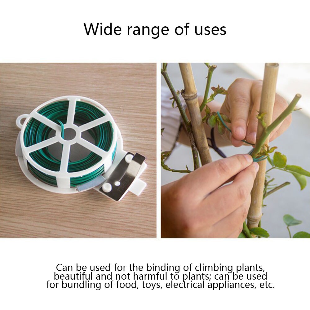 20M Green Gardening Vine Climbing Plants Cable Tie Lines Plant Brackets Grafting Fixer for Agricultural Greenhouse Supplies