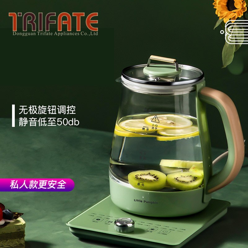 1.8L wielofunkcyjny czajnik retro zielony wielofunkcyjny automatyczny szklany czajnik elektryczny garnek zdrowia