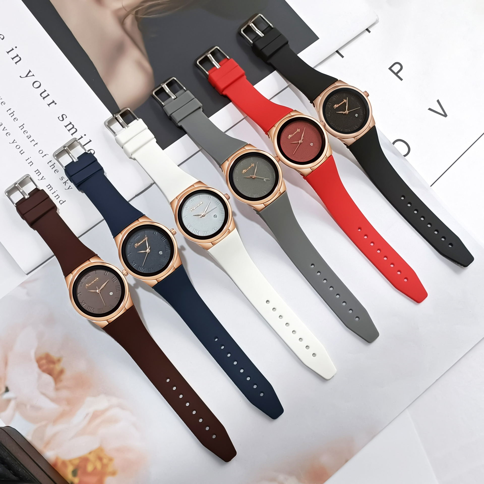 Watches Women Quartz Watch Sports Silicone Strap Ladies Wristwatches Calendar Clock Relogios Feminino Montre Femmes