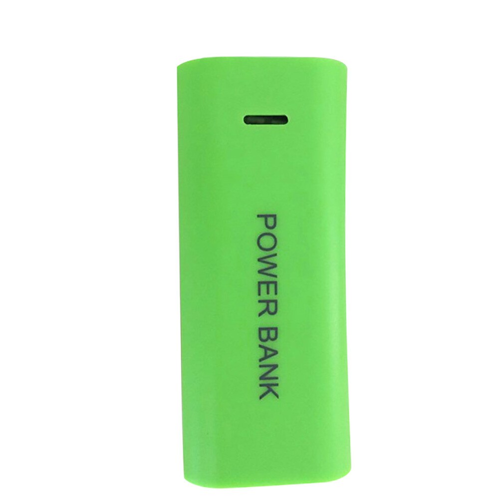 Candy Kleur Mode 5600 Mah 2X Korte Hair18650 Usb Power Bank Acculader Case Diy Doos Voor Iphone Voor 18650 batterijen: GN