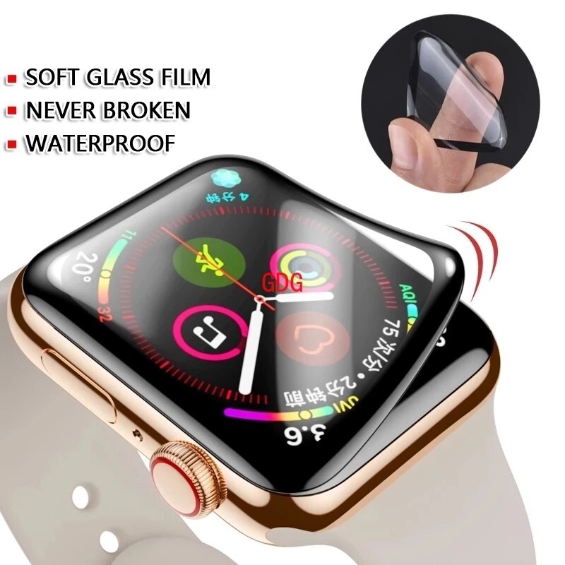 3D Waterproof Full Screen Protector For Apple Watch 7 6 SE 5 4 45mm 41mm 40mm 44mm Not Tempered glass For iwatch 3 2 1 38mm 42mm
