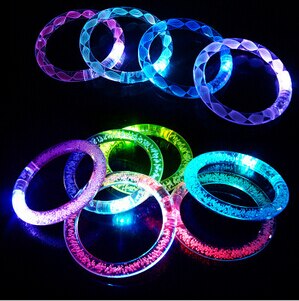 50 Pcs/lot Multicolor LED Flashing bracelet Light Up Acrylic Bangle for Party Bar Halloween,Chiristmas, Dance