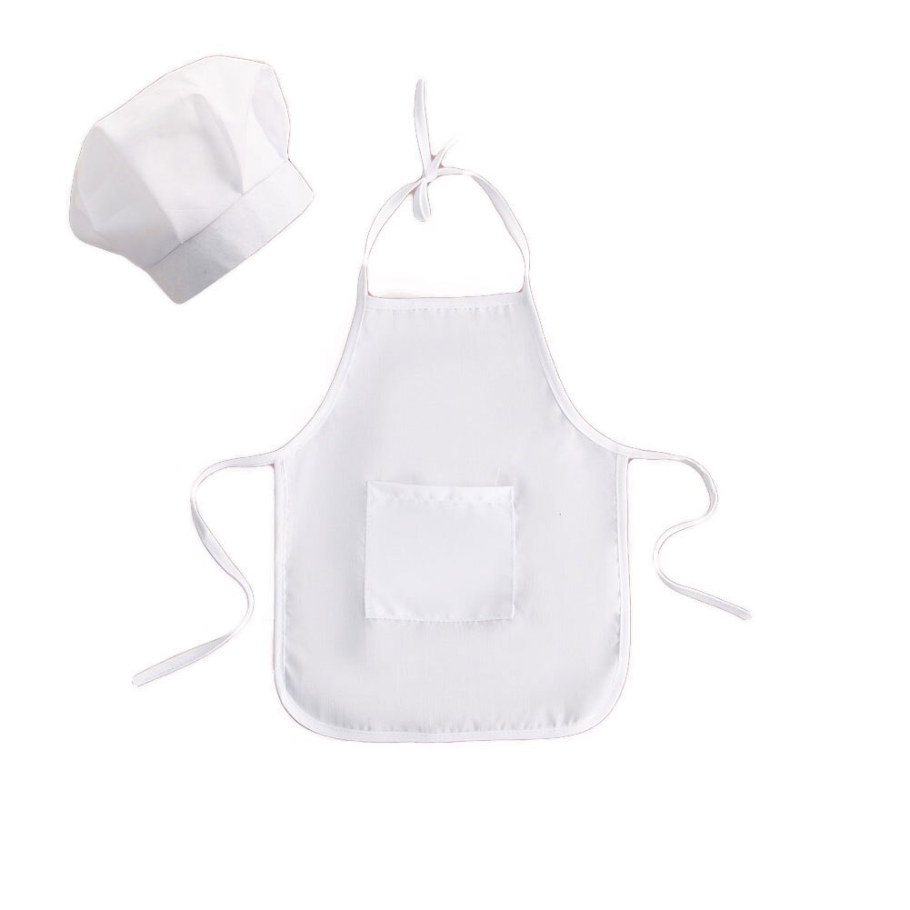 Verstellbare Baumwolle Kinder Kinder Küchen schürze und Koch mütze Set für Kinde