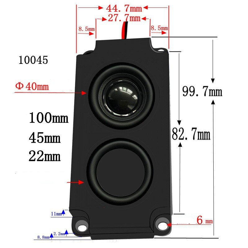 SOTAMIA 2Pcs 1.5 Inch Passive Sound Box Full Range Speaker 8 Ohm 3W Loudspeaker Diaphragm Bass Radiator DIY LED TV Pc Speaker