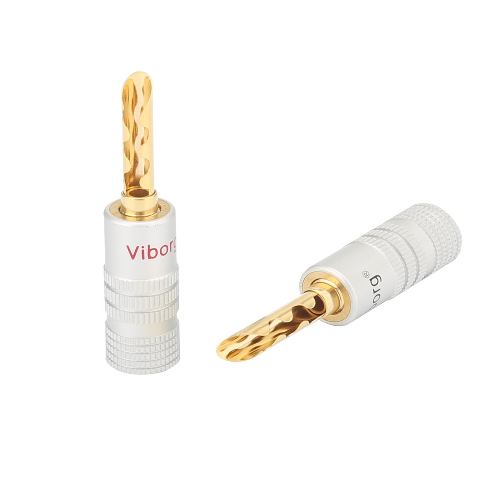 Viborg – connecteur fiche banane 24K plaqué or BFA, 8 pièces, 100% neuf