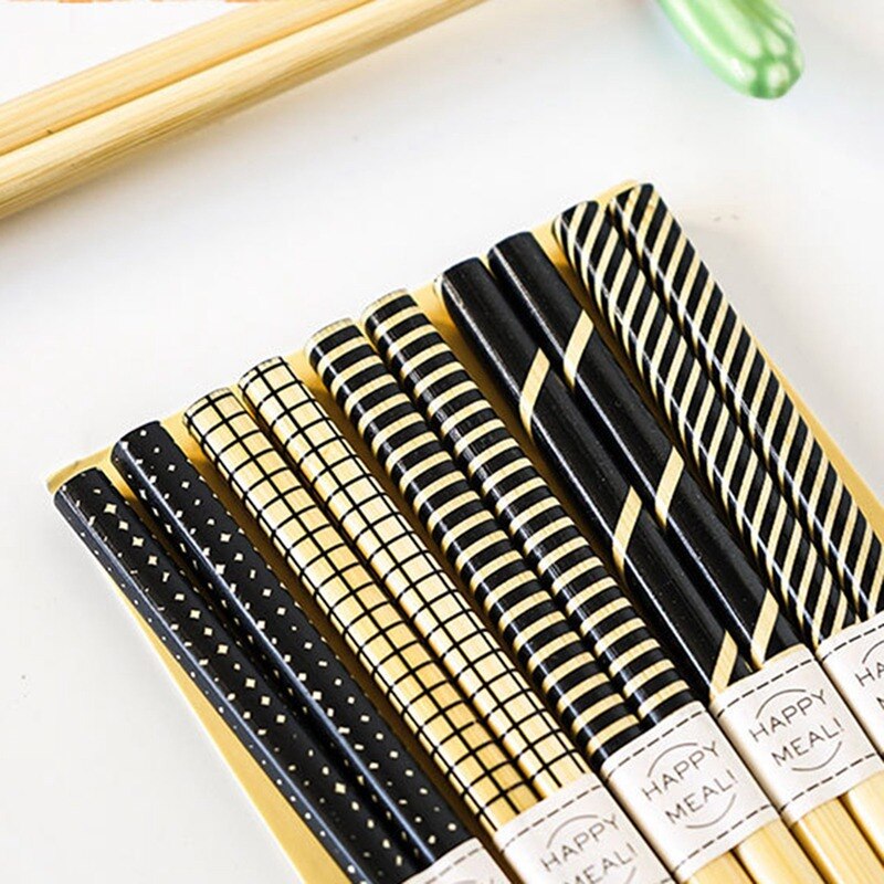 5 Pair Chopsticks Handmade Bamboo Japanese Natural Wood Chopsticks Sushi Food Multi Color Wooden Chopsticks Reusable