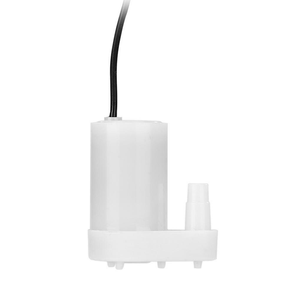 Lydløs mini vandpumpe  dc3 v 5 v 6 v 9v solar lader dc vandpumpe: Hvid vandret