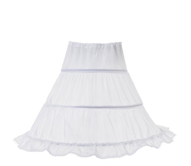 Piger tutu nederdele hvid underkjole 3 bøjler til børn elastisk underkjole til børn prinsesse tyl fest nederdele en størrelse: Hvid 1