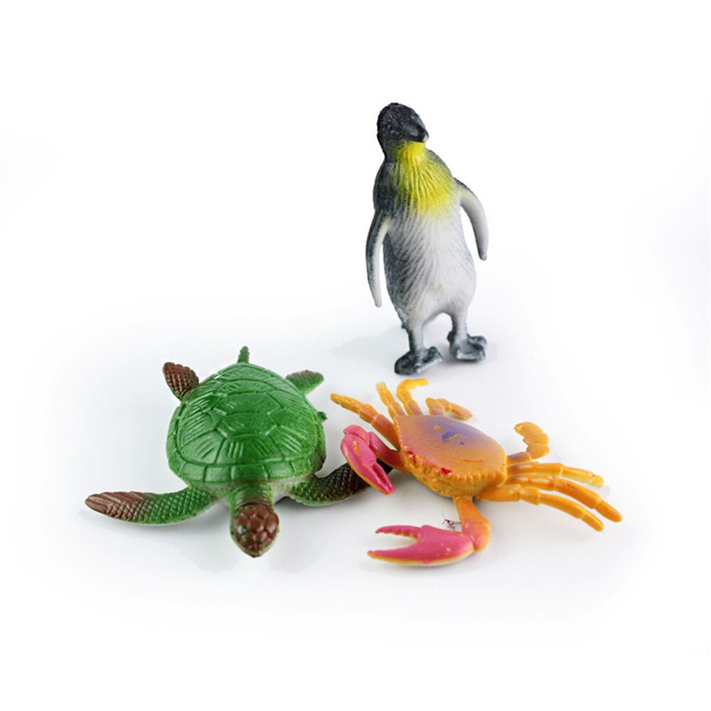 A Set Simulation Plastic Ocean Animals Sea Creatures Model Educative Toys