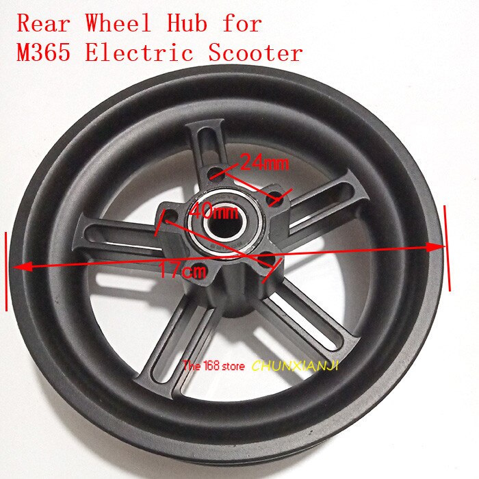 Electric Scooter Wheel Hub Aluminum Rear Wheel Hub with Original Axle for Xiaomi M365 Scooter Parts lightning shipment