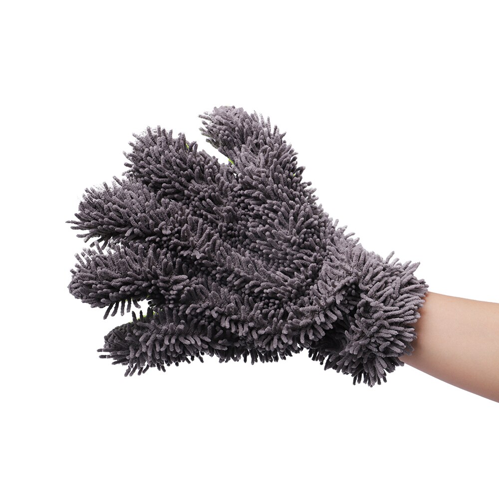 SPTA 5 Finger Car Washing Gloves Soft Multifunction Double-sided Car Cleaning Brush Car Wash Car Cleaning Gloves Coral Mitt Car