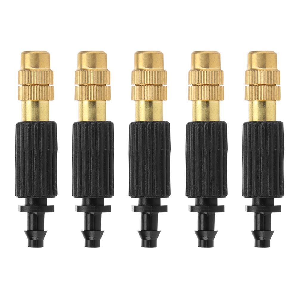 5pcs Adjustable Thread Copper Water Sprinkler Head Automatic Spray Tip Nozzles Nebulizer 4/7 Pipe Watering Irrigation System Gar: B