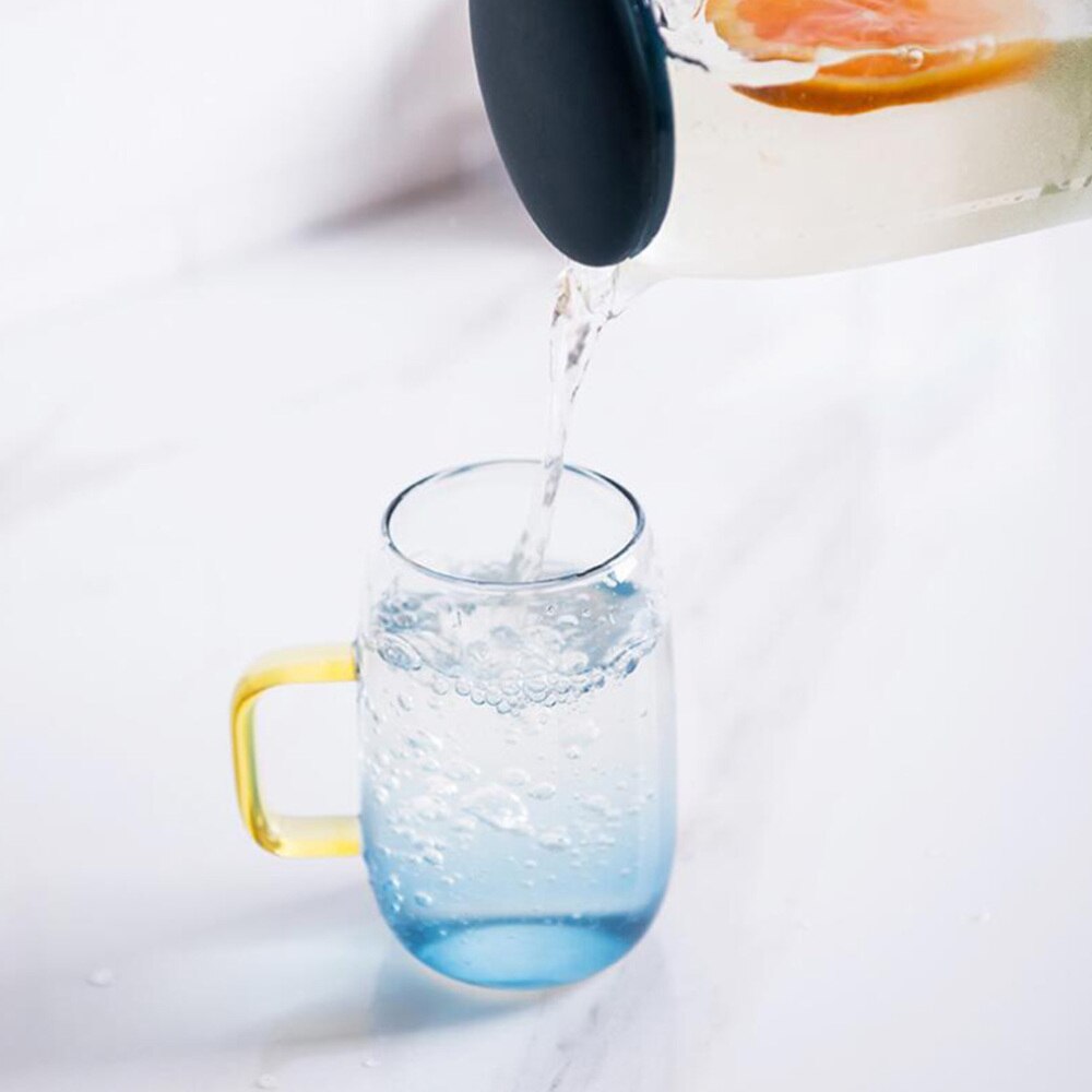 1 uppsättning värmekåliga vattenbehållare med stor kapacitet i glas med lock