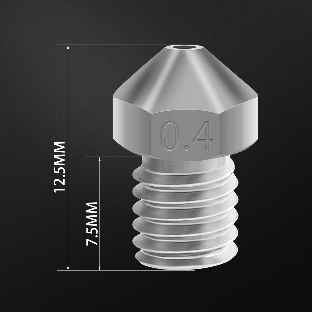 Twotrees t -v6 verkupferte düse, langlebig, antihaftbeschichtet, hohe leistung, für 3d drucker,  m6 gewinde für  e3d v6 dragon hotends