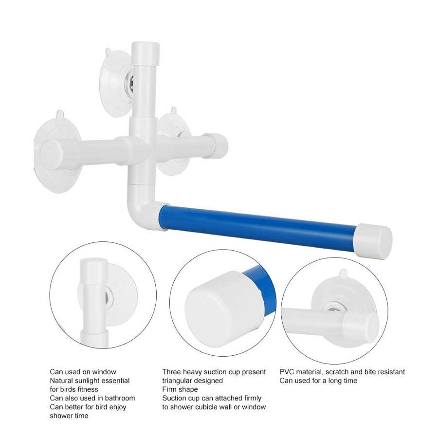 Vogel Benodigdheden Papegaaien Douche Staande Staaf Huisdier Vogel Firm Vorm Baars Met Zuignap Baden Levert Gereedschap Accessoires