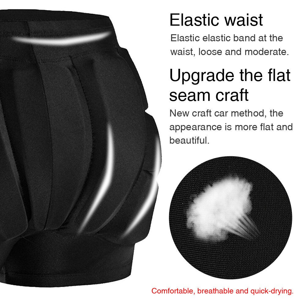 Luistimen suojus lantio pehmustetut shortsit lumilauta suksivarusteet tailbone iskunvaimennus talviulkourheilu lämmönkestävät lapset