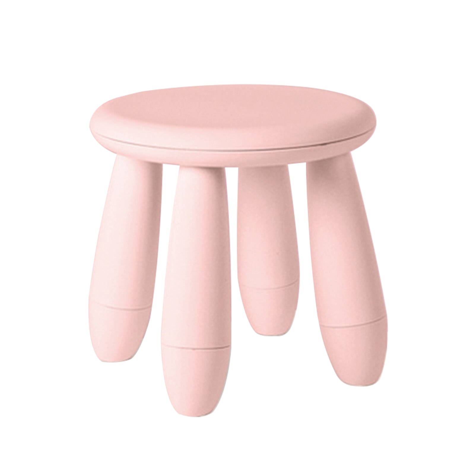 Non Slip Living Room Solid Kindergarten Thickened PP Learning Detachable Children Stool Furniture Home Mini Portable Round Seat: Light Pink