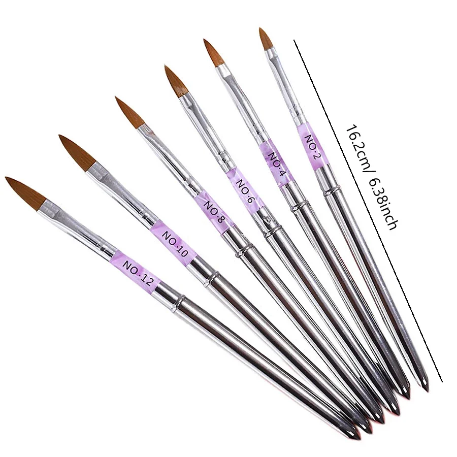 Pinceles para decoración de uñas, diseños de puntas de uñas, pintura, dibujo, tallado, punteado, delineador de abanico, bolígrafo de esmalte de Gel acrílico, herramientas de manicura
