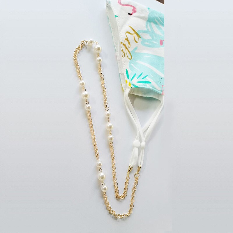 Reading Glasses Face mask Chain For Women metal Imitation pearls Non-slip Sunglasses Cords Casual Eyeglass Chain For Men