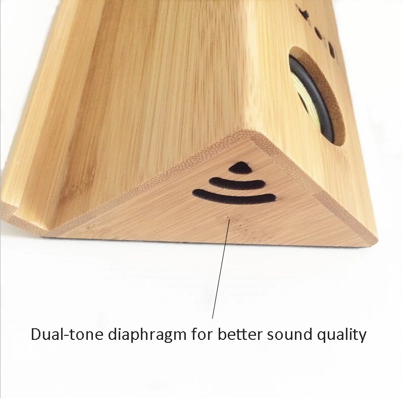 Tragbare BT Induktion Förderung Bambus Holz Material Lautsprecher Mit AUX Modus Für Handy