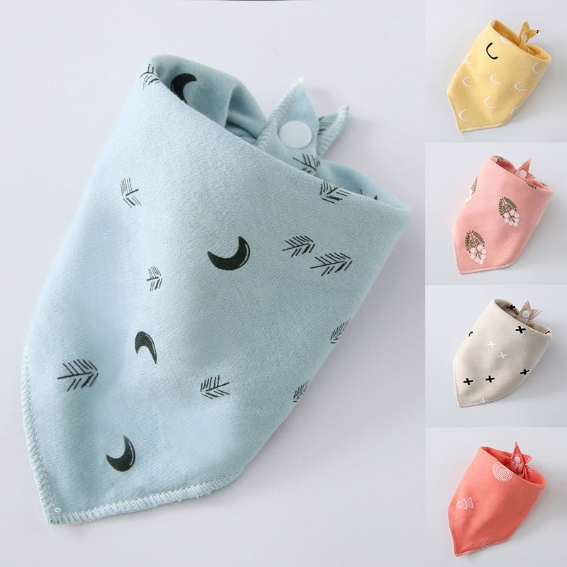 Bandana Triangular para perro, Baberos de cachorro, dibujos Luna, estampado de hojas, toalla ajustable, lavable, pequeño, pañuelo de gato, Collar