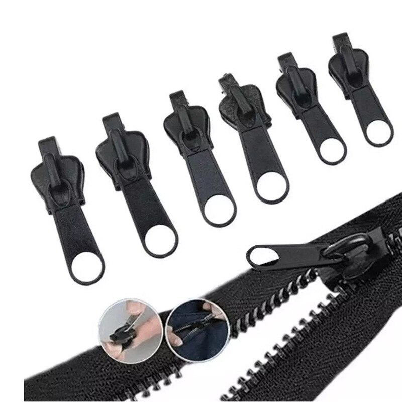 6Pcs Rits Reparatie Kit 3 Maten Universele Instant Zipper Reparatie Vervanging Rits Sliding Tanden Kleding Rugzak Naaibenodigdheden