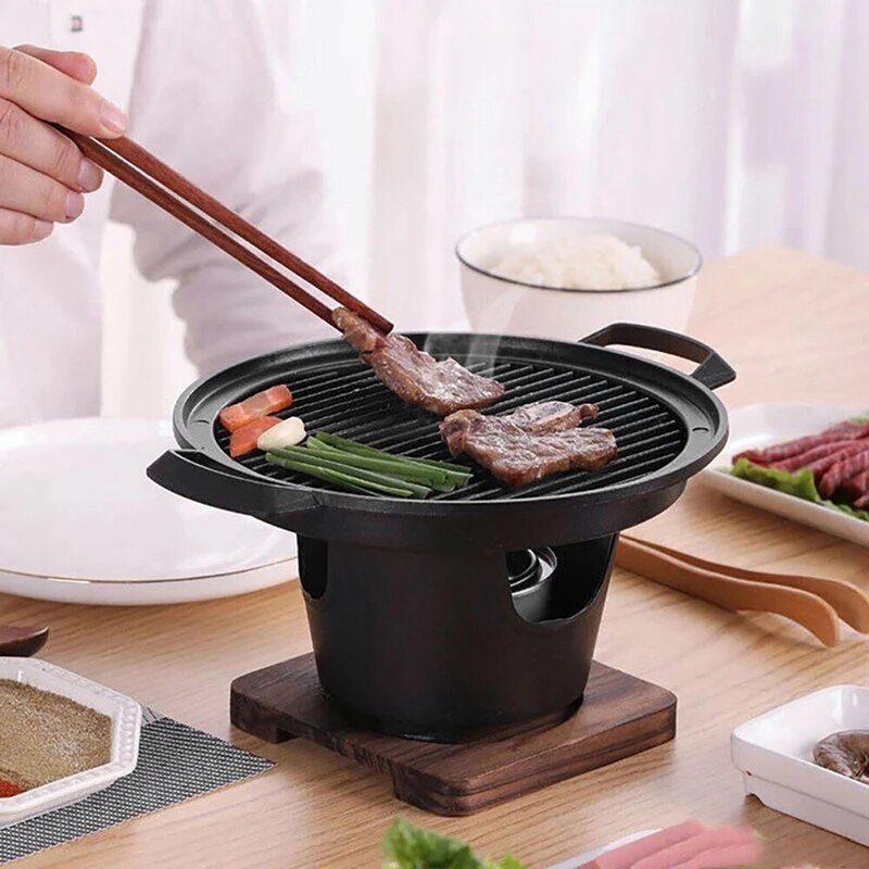 One-Person Japanese Mini BBQ Grill Stove Home Smokeless Barbecue Grill Outdoor BBQ Oven Grills Portable Camping BBQ: Default Title