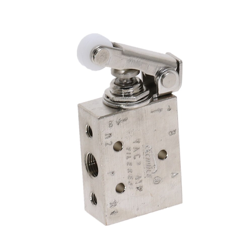 TAC2-41P Exhaust valve 2 Position 5 Way Roller Lever Mechanical Valve Pneumatic valve switch 1/8" Female Thread w Fittings