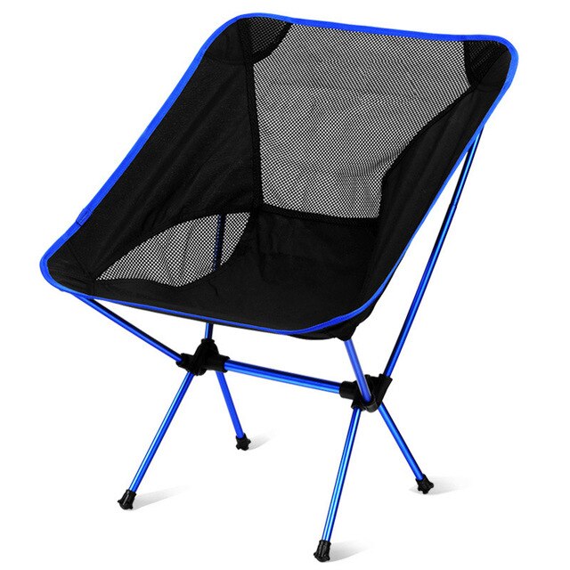 Foldestol aluminiumslegering ultra let camping fiskestol udendørs grill bærbar foldestol hvilestol liggestol: Bule
