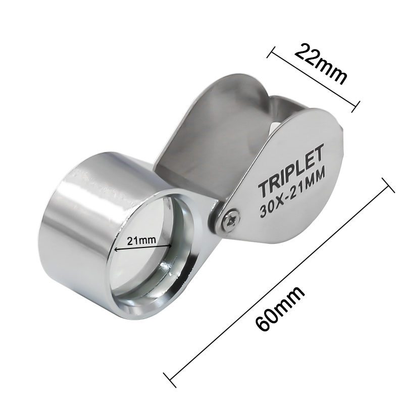Lupa de joyería de diamante 10x-30x, herramienta de lupa de ojo, equipos de lupa, joyería de triplete