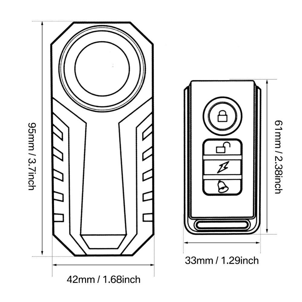 KS-SF22R étanche télécommande moto vélo voiture électrique véhicule sécurité Anti perdu rappeler Vibration avertissement capteur d'alarme