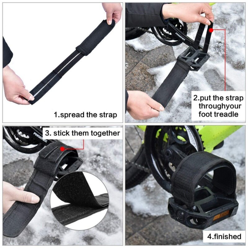 1 Paar Fiets Pedaal Riem Riemen Nylon Bike Teen Clip Riem Riem Adhesivel Pedaal Tape Fixed Gear Fiets Fietsen Fixie cover