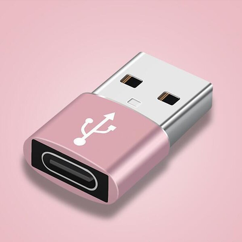 4 juegos de cable tipo C a Micro usb tipo C a USB 3,0, adaptador OTG, Cable de carga para MacbookPro, Xiaomi, Huawei, Samsung, cargador de teléfono: USB-Type-C Rose