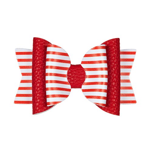 Thumbelina Rainbow Princess Hairgrips Glitter Hair Bows with Clip Dance Party Bow Hair Clip Girls Hair Accessories: Red