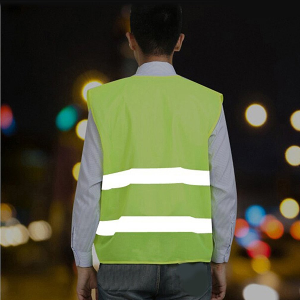 Trafiksikkerhed sanitetsarbejder nat reflekterende frakke