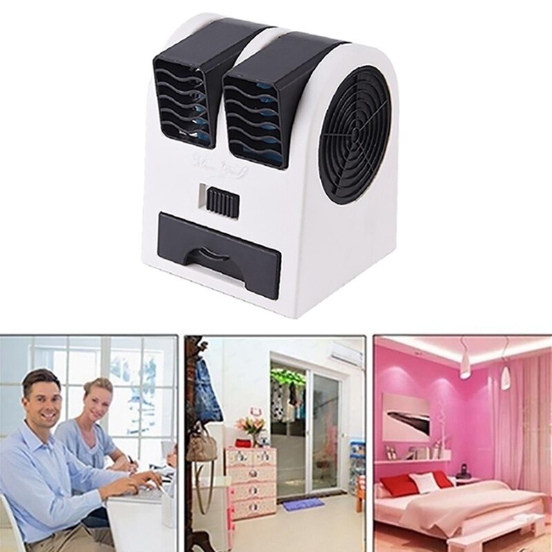 Condizionatore Portatile AirBreezeze Con Umidificatore E Luce Notturna - Raffreddamento Evaporativo, Per Stanze Fino A 25 M², Bianco