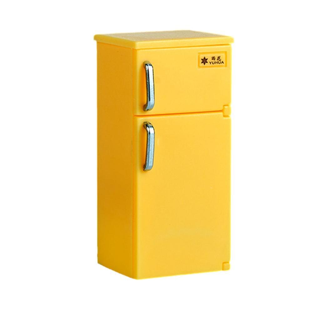 1/12 casa delle bambole cucina in miniatura retrò frigorifero in plastica frigorifero congelatore per bambole telecamera da letto soggiorno accessori modello giocattolo