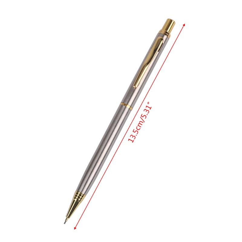 0.5mm Commercial Metal Ballpoint Pen Mechanical Pencil Automatic Pens Writing Drawing School Supplies Stationery W91A