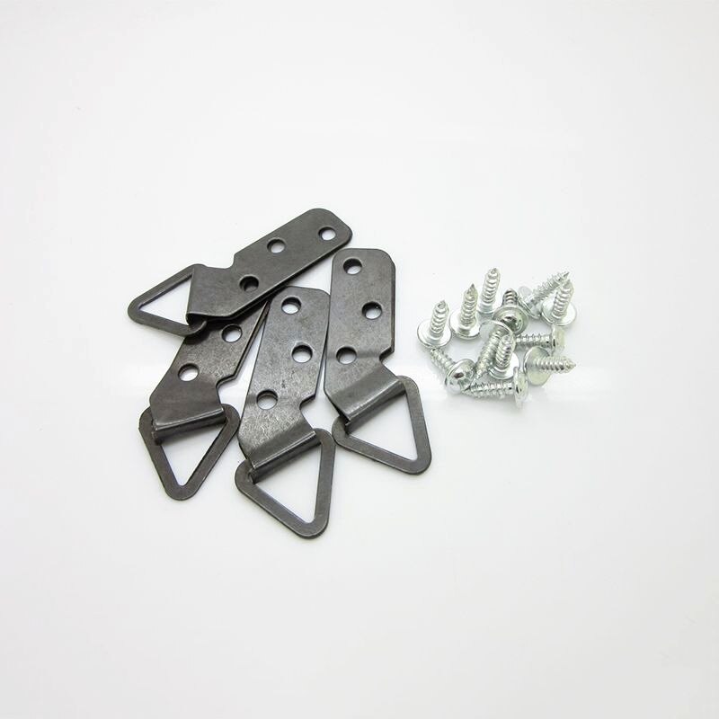 4 pcs Antique black photo frame hanging hook hanger furniture poster wall decoration hanging hook iron triangle ring hanging