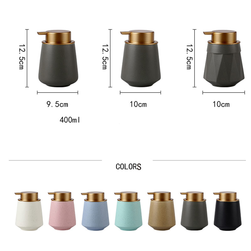 Ceramic Liquid Soap Dispenser Bottles Shower Gel Shampoo Bottle Hand Sanitzer Dispenser Bathroom Accessories Set