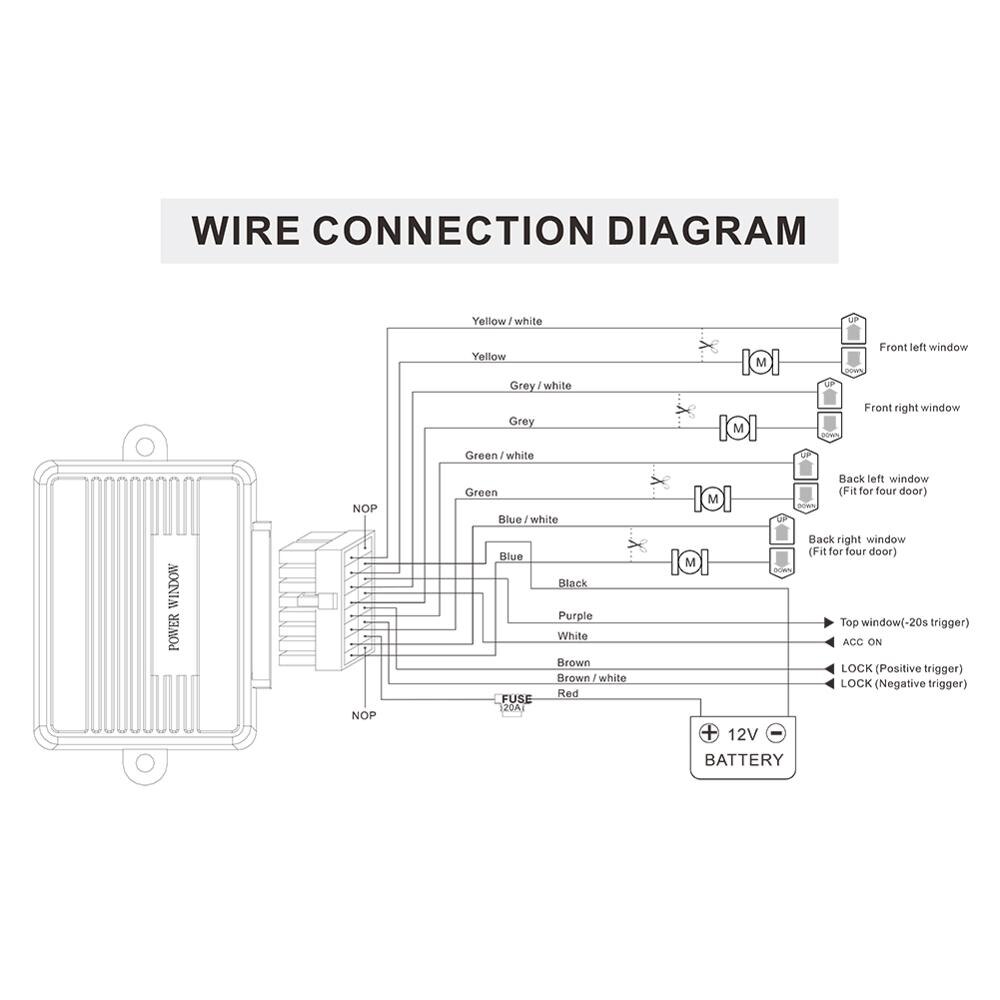 Electric Window Closer Universal Car Power Window Roll up Closer for Four Doors Remotely Close Windows