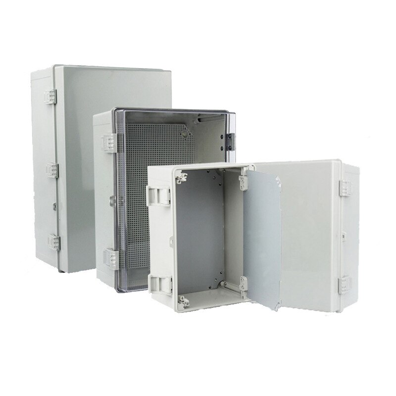 HS7 IP66 Outdoor Surface Mounted Transparent Electrical Base Junction Box Tower Buckle ABS Plastic Waterproof Distribution Box