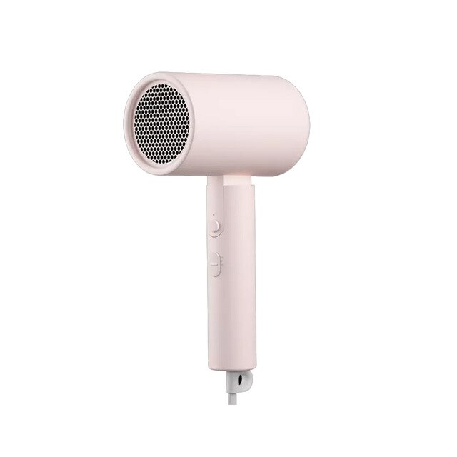 Secador de pelo portátil y plegable Xiaomi Anion Nano, secador de pelo para el hogar, compatible con el modo de viento frío y: Pink  with adapter