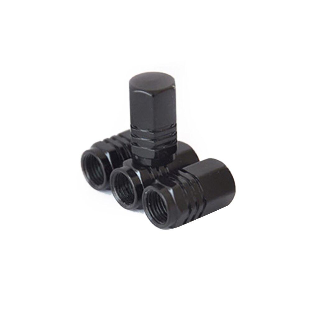 Bouchons anti-choc pour pneus de voiture | Bouchons de tige de Valve, en aluminium boulonnés, bouchons anti-choc pour pneus de voiture, vannes de tige de pneu, accessoires automobiles: Black