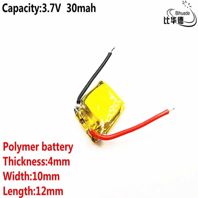 Good Qulity 3.7v polymer lithium battery 30mah 401012 is suitable for I7 bluetooth headset MP3 MP4